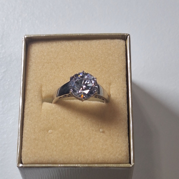 Vintage Sterling Silver JTV 925 Cubic Zirconia Women's Ring 7.3g Sz 11.5 NWT - Picture 10 of 10
